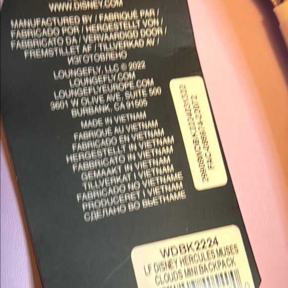 Disney Loungefly Hercules Muses Clouds Purple Backpack with Whimsical Design - Picture 8 of 9